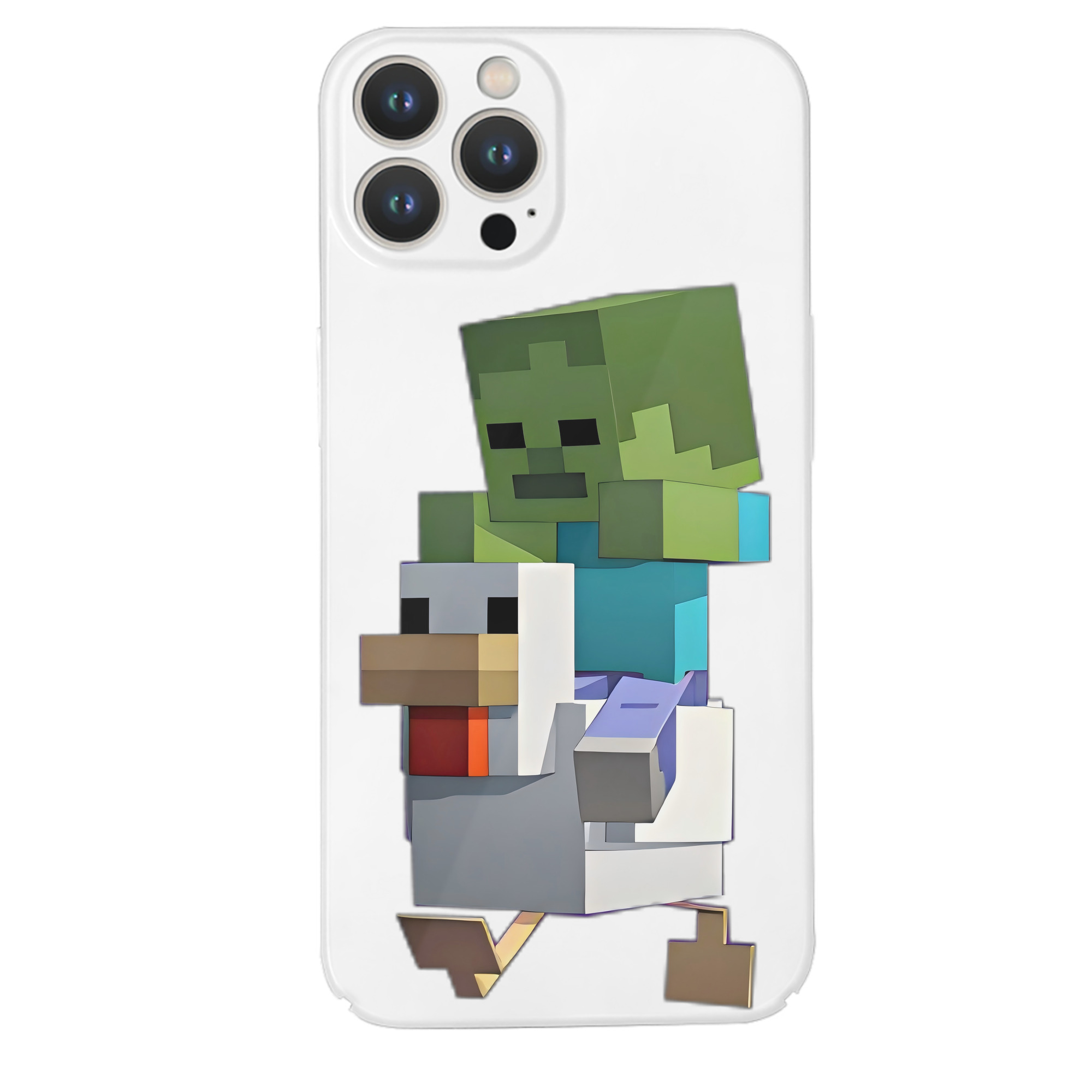 （画像用） マインクラフト ブロックの世界 Minecraft MC Block world 【iPhone 14シリーズ対応】ハードケース